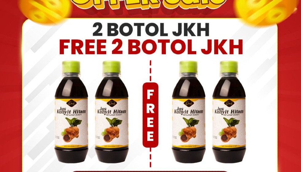 JUS KUNYIT HITAM 4 BOTOL